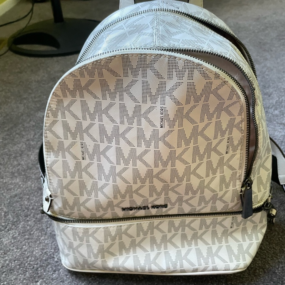 Michael Kors Cream Monogram Backpack